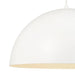 White pendant dome light on a white background