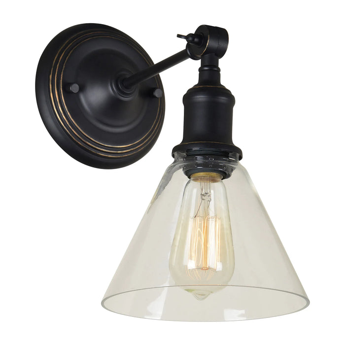 Renta Wall Sconce – Oil-Rubbed Bronze with Clear Glass Shade