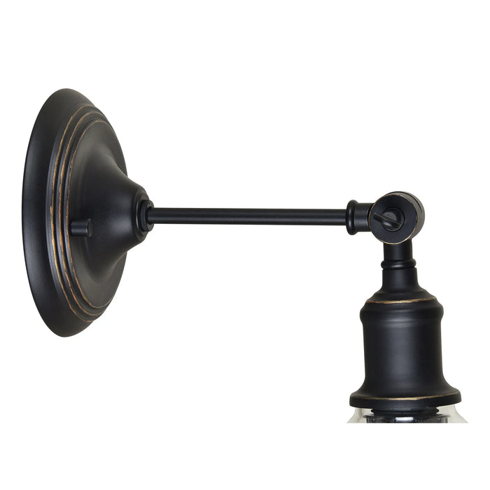 Renta Wall Sconce – Oil-Rubbed Bronze with Clear Glass Shade