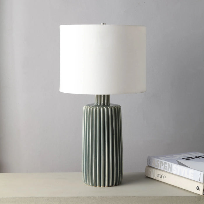 Roza Table Lamp – Olive Crackle