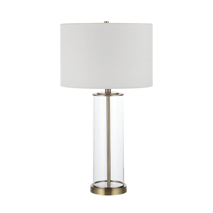 Saco Table Lamps – Clear Glass & Satin Brass (Set of 2)