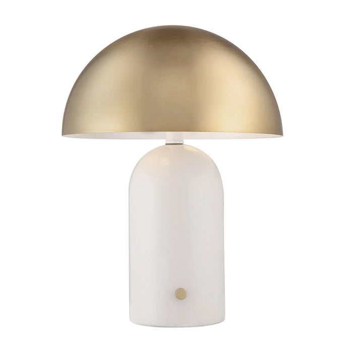 Solero Table Lamp – Off-White Ceramic & Champagne Brass