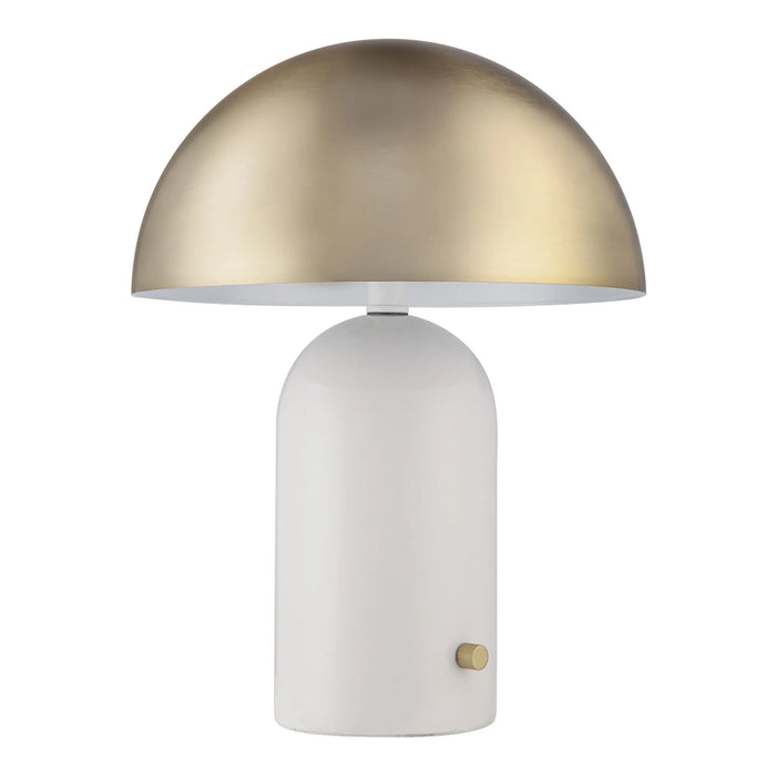 Solero Table Lamp – Off-White Ceramic & Champagne Brass