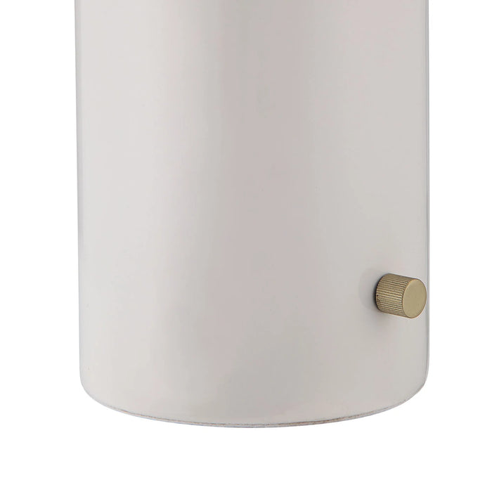 Solero Table Lamp – Off-White Ceramic & Champagne Brass