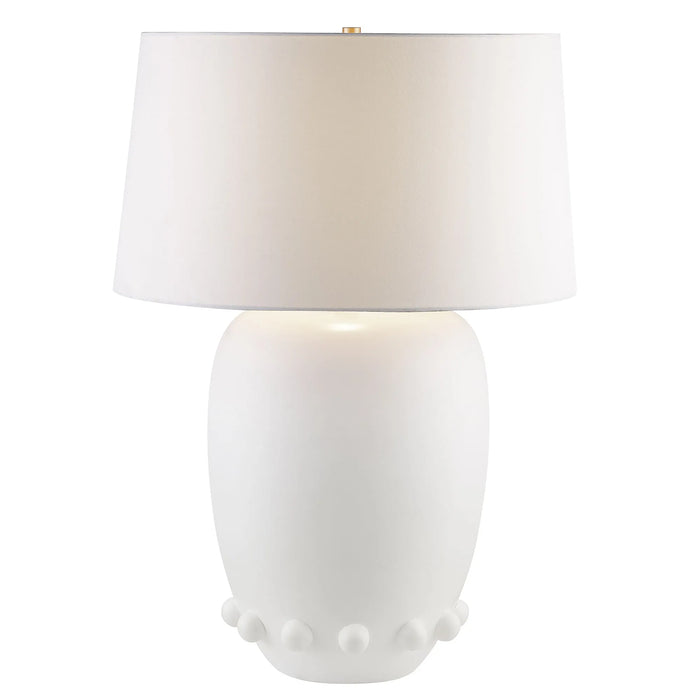 Trivor Table Lamp – Off-White Ceramic & Satin Brass