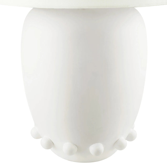 Trivor Table Lamp – Off-White Ceramic & Satin Brass