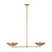 Gold pendant light fixture on a white background