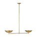Gold pendant light fixture on a white background