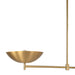 Gold pendant light lamp a white bulb on a white background