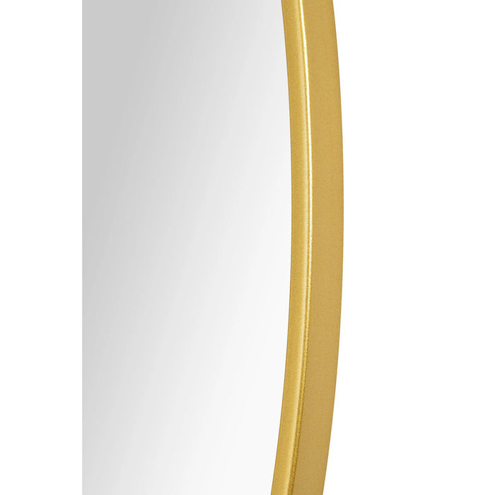 Alegre Round Wall Mirror – Gold Iron Frame
