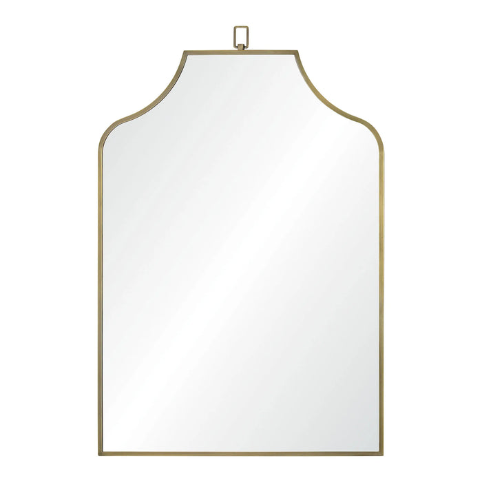 Calliope Wall Mirror – Antique Brushed Brass Iron Frame