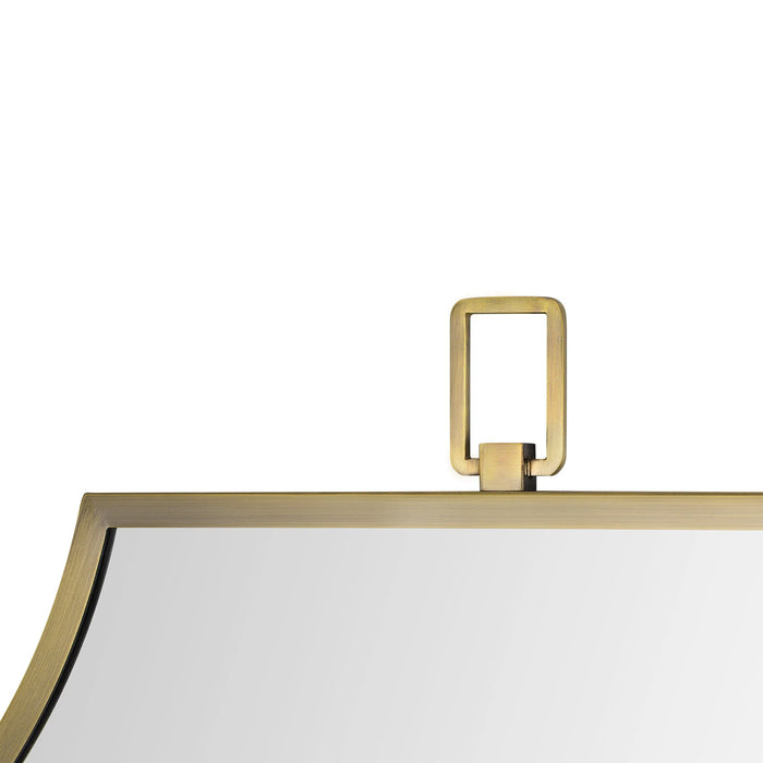 Calliope Wall Mirror – Antique Brushed Brass Iron Frame