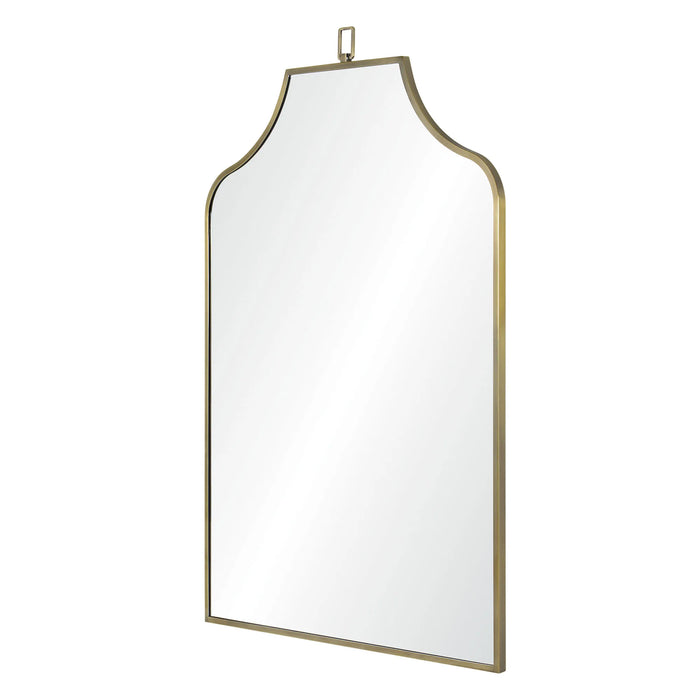 Calliope Wall Mirror – Antique Brushed Brass Iron Frame