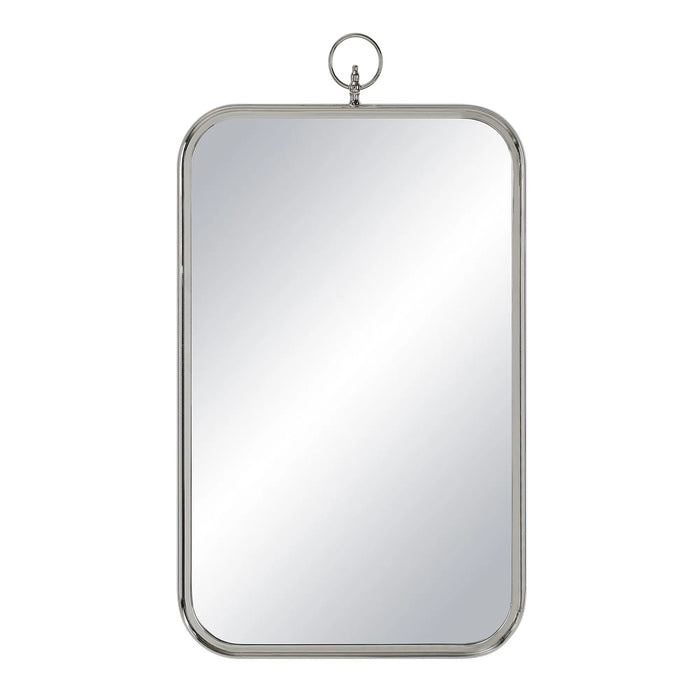 Dios Wall Mirror – Polished Nickel with Decorative Ring
