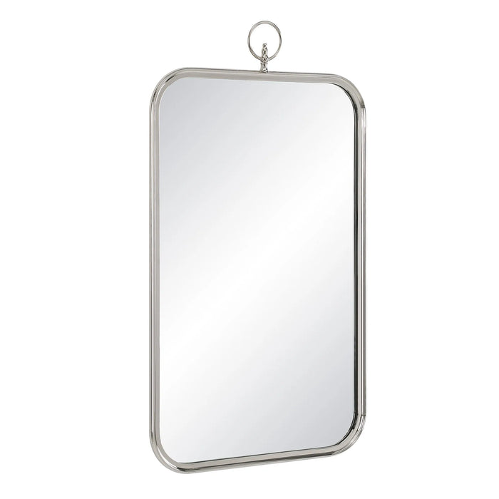 Dios Wall Mirror – Polished Nickel with Decorative Ring
