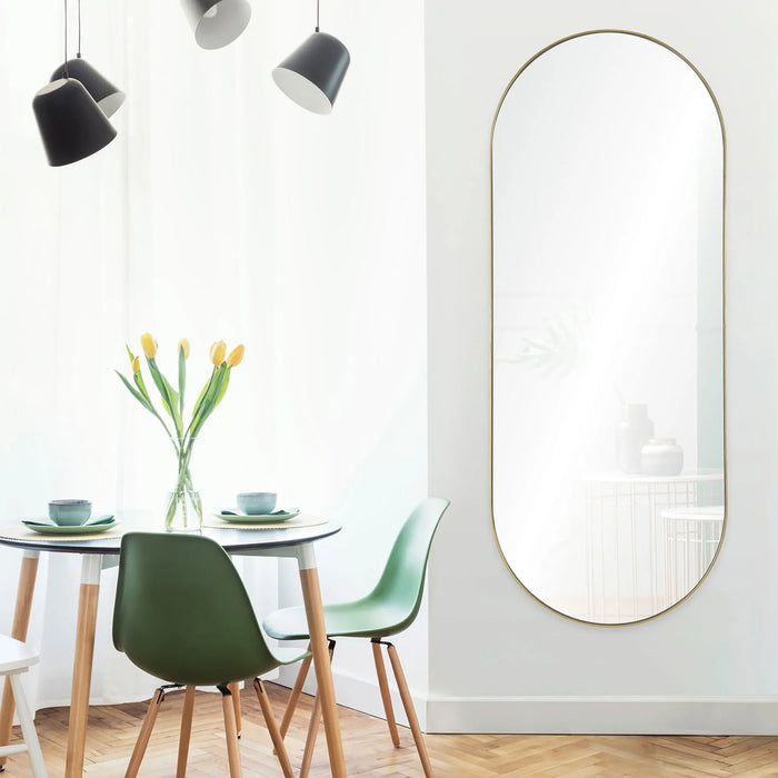 Marius Full-Length Wall Mirror – Gold Leaf Iron Frame