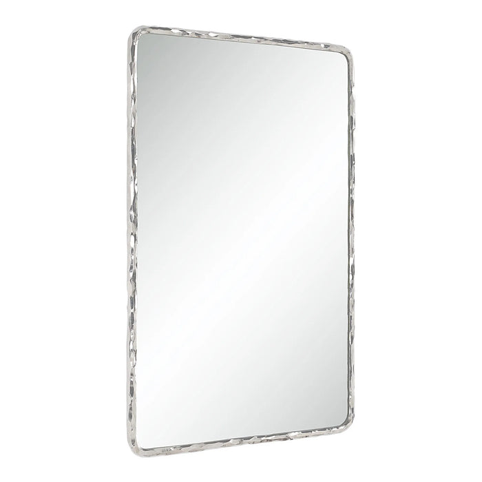 Pollonia Wall Mirror – Polished Nickel Cast Aluminum Frame