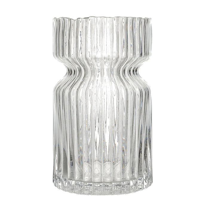 Gladys Clear Fluted Glass Vase