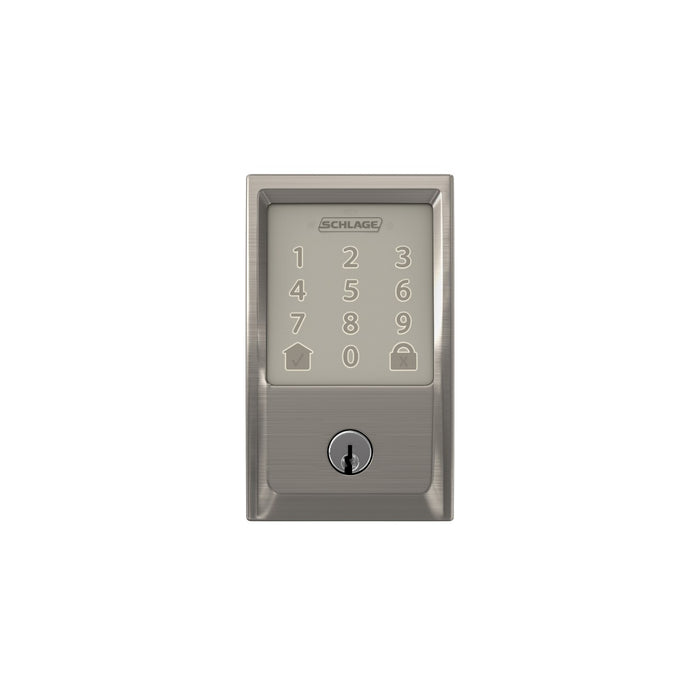 Schlage Encode Smart WiFi Deadbolt with Century Trim - Satin Nickel - Smart Lock