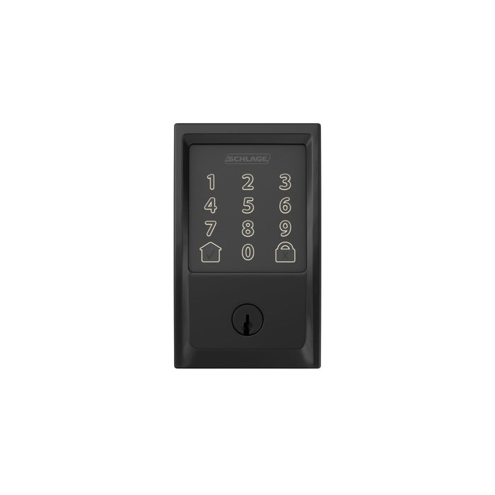 Schlage Encode Smart WiFi Deadbolt with Century Trim - Matte Black - Smart Lock