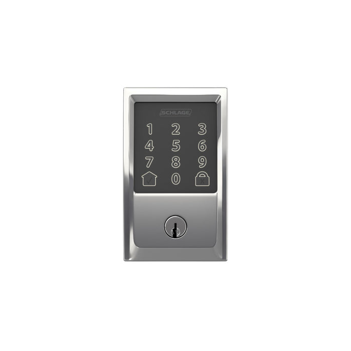 Schlage Encode Smart WiFi Deadbolt with Century Trim - Bright Chrome - Smart Lock