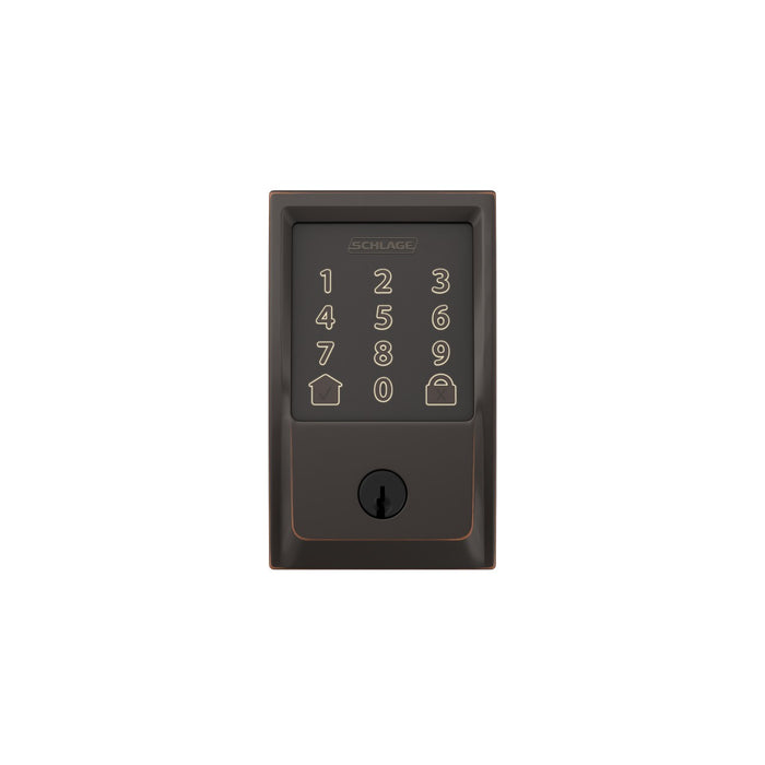 Schlage Encode Smart WiFi Deadbolt with Century Trim - Aged Bronze - Smart Lock