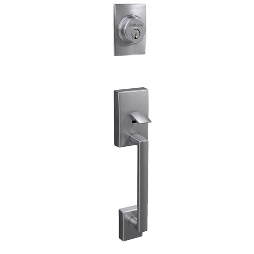 Merano Inactive Front Door Handleset (Right) - Satin Chrome - Inactive Handleset