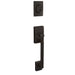 Merano Inactive Front Door Handleset (Right) - Aged Bronze - Inactive Handleset