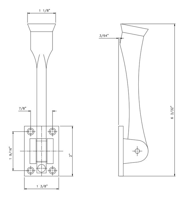GSH 289 Door Holder | Solid Brass Wall Mounted Door Holder | GSH