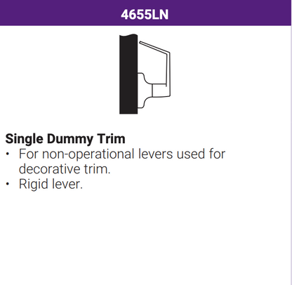 ACCENTRA 4655LN Single Dummy Lever Trim