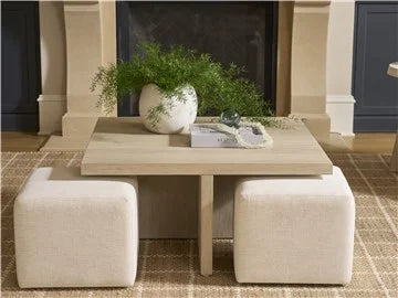 Dockside Coffee Table with Four Ottomans