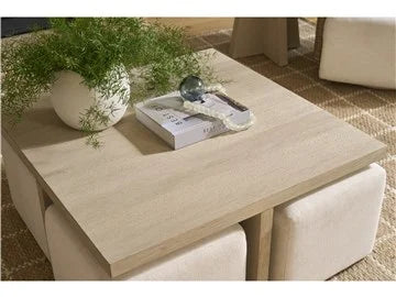 Dockside Coffee Table with Four Ottomans