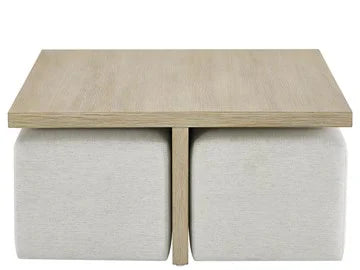 Dockside Coffee Table with Four Ottomans