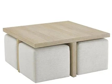 Dockside Coffee Table with Four Ottomans