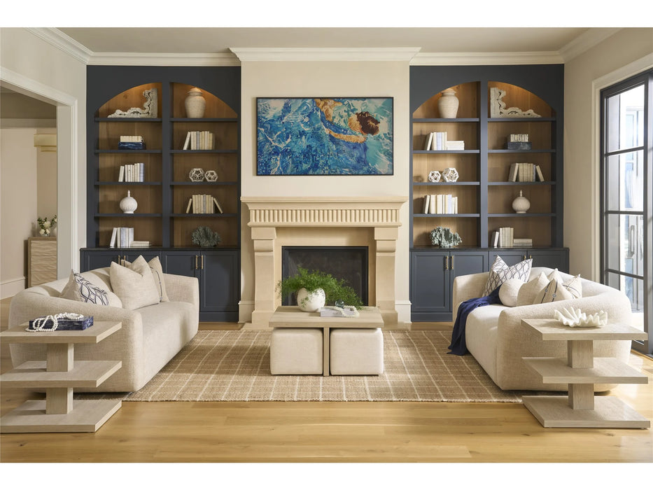 Dockside Coffee Table with Four Ottomans