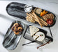 Abbott black marble trays styled with cheese, bread and appetizers