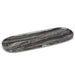 Abbott large oblong tray crafted from black marble with natural grey and white veining
