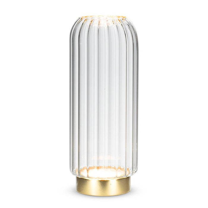 Abbott large panel LED vase illuminated with warm white LED lighting