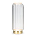 Abbott large panel LED vase illuminated with warm white LED lighting