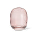 Abbott medium barrel bud vase in dark rose glass with a rounded decorative silhouette