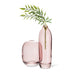 Abbott dark rose glass bud vase displayed alongside a coordinating tall decorative vase