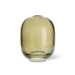Abbott medium barrel bud vase in moss green glass with a rounded decorative silhouette