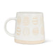 Alternate view of Abbott 14 oz wide-base mug with patterned egg design