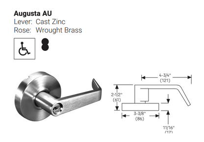 ACCENTRA 4600LN Augusta AU lever design and dimensions