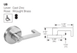 ACCENTRA 4600LN UB lever design and dimensions
