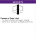 ACCENTRA 4601LN F75 passage lock function for non-locking doors.