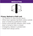 ACCENTRA 4602LN F76A privacy lock function with interior push button and exterior emergency release.