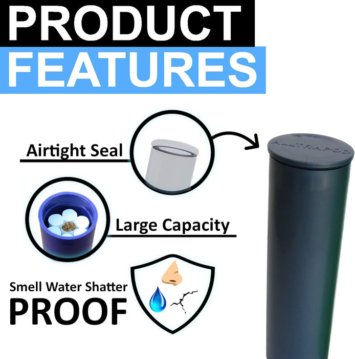 Black Airtight Smell-Proof Storage Container – Pack of 4