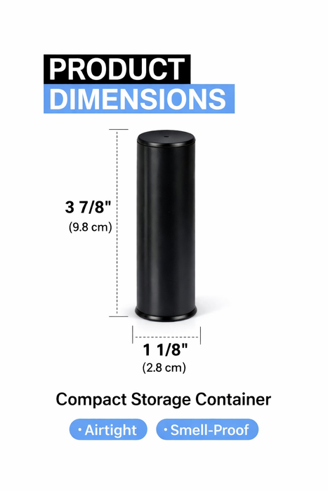 Black Airtight Smell-Proof Storage Container – Pack of 4