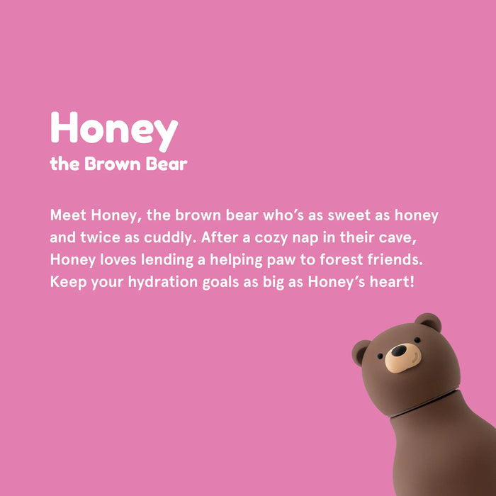 Honey the Brown Bear collectible character from the Asobu Besties water bottle collection